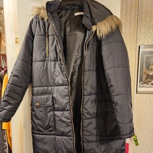 Long puffy winter coat